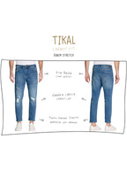 Jeans Pont uomo Tikal Carrot Fit Denim Stretch SADP15 chiaro