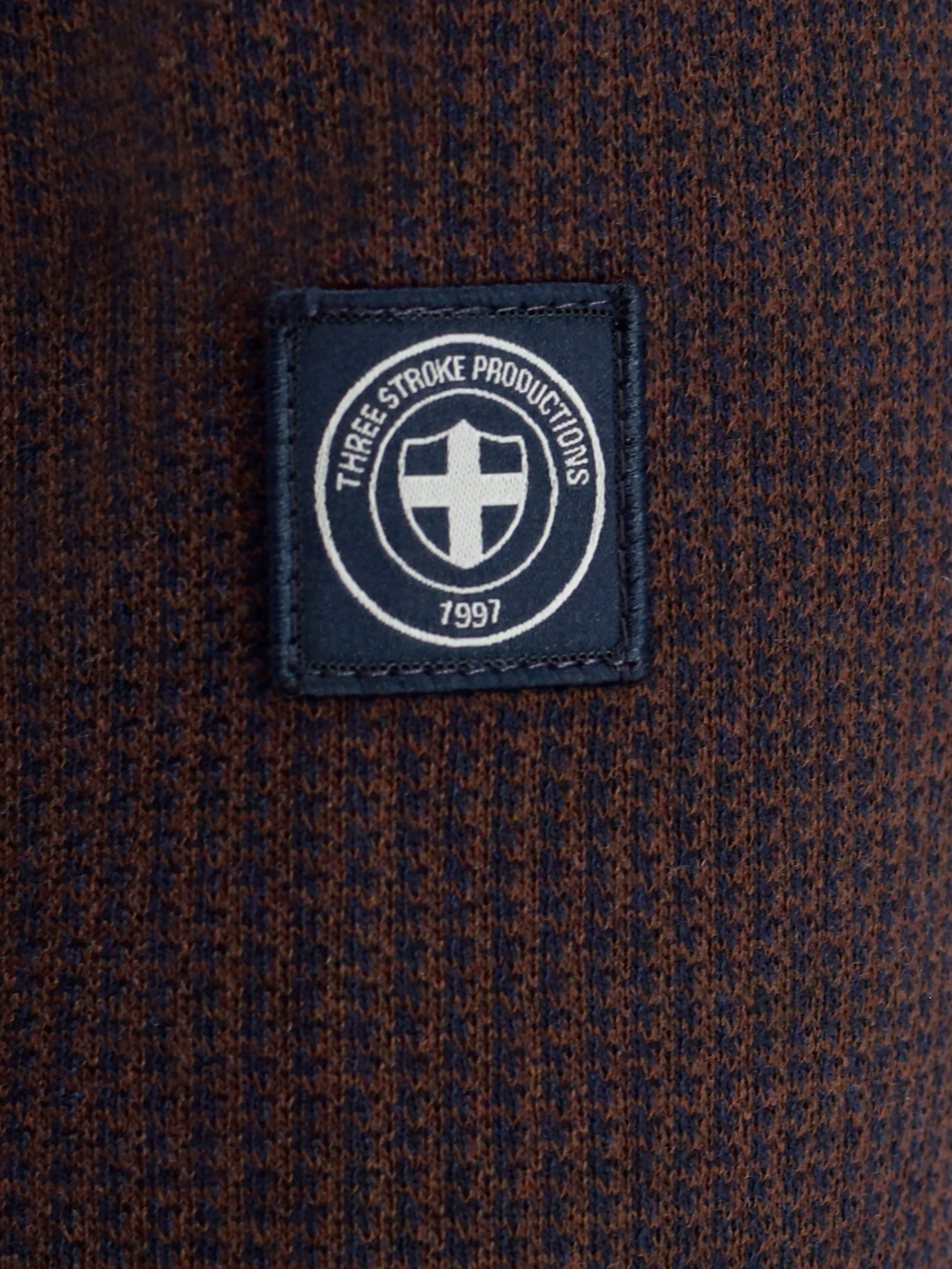 Felpa Three Stroke Audax Marrone da uomo con cappuccio