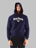 Felpa Three Stroke reversibile da uomo Hooded Blu/Rosso