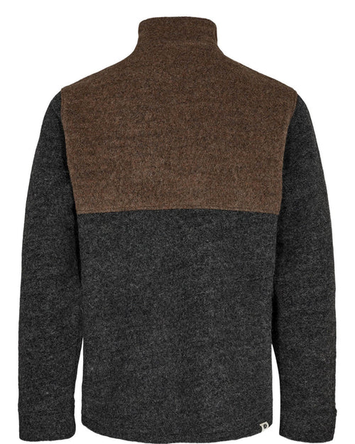 Anerkjendt - Felpa da uomo con zip corta AKKLAUS Chocolate Brown