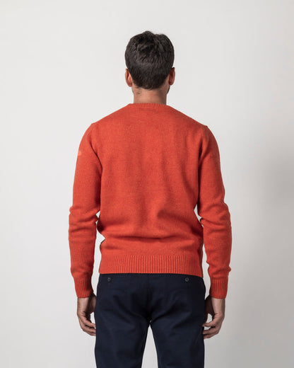 Impure - Pullover basic misto lana orange