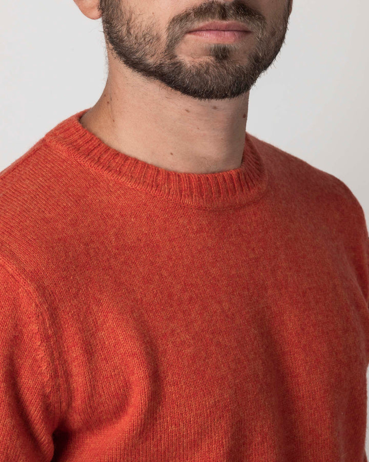 Impure - Pullover basic misto lana orange