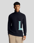 LYLE & SCOTT Maglione dolcevita da uomo KN1903V Dark Navy