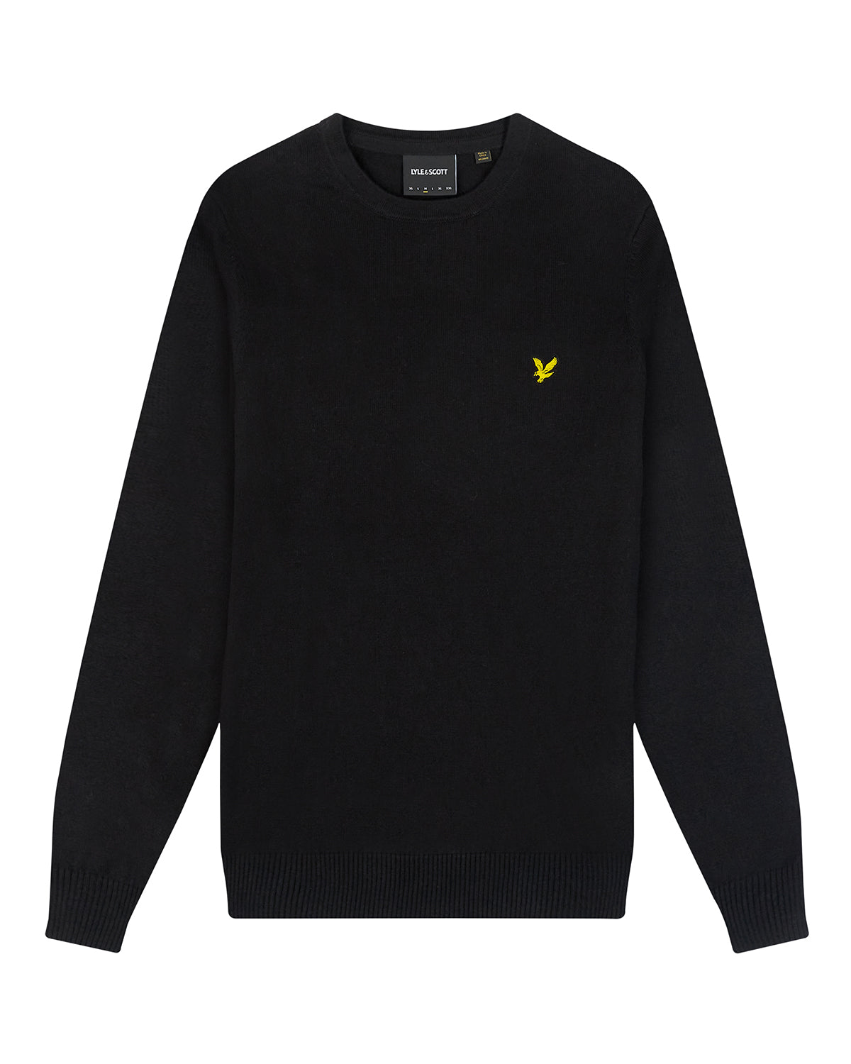 LYLE & SCOTT Maglione girocollo in lana merino KN400VC Jet Black